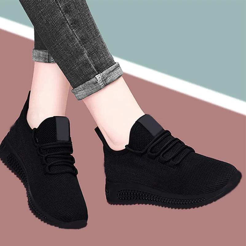 Women Casual Sport Shoes Light Sneakers Women's White Outdoor Breathable Mesh Black Running Shoes Athletic Jogging Tennis Shoes