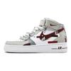 Nike Air Force 1 '07 Air Force 1 Нескользящие Устойчивые к истиранию Средняя высота Кеды для скейтборда Мужские Серый Красный Белый CW2289-111(Команда131-)