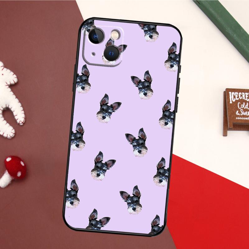 Schnauzer Puppy Dog Case For iPhone 13 Pro Max 16 15 11 12 14 17 Pro Max mini 15 16 Plus 16e 17 Air Back Cover