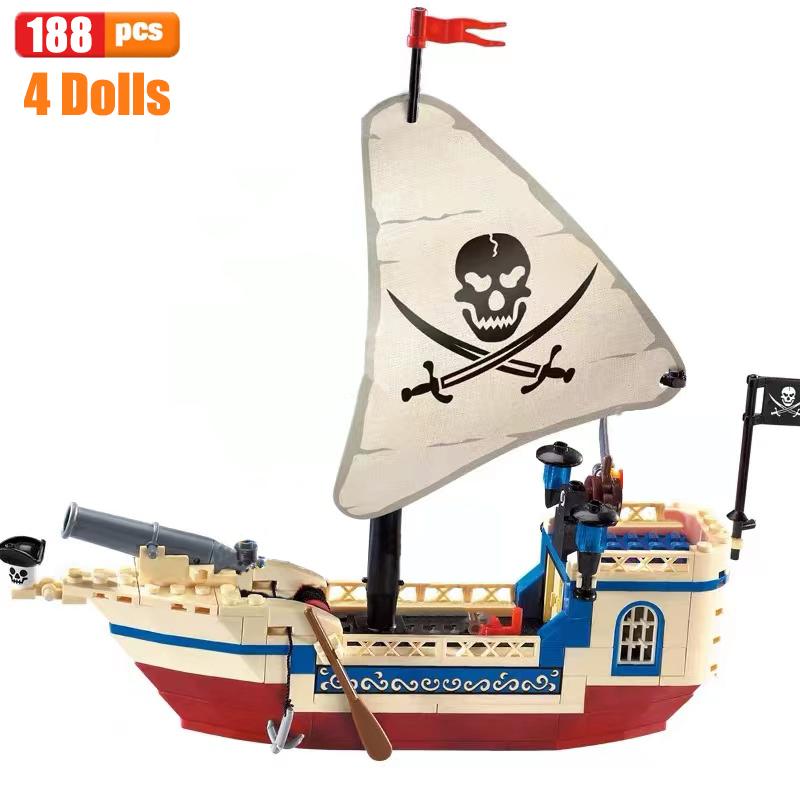 Enlighten Building Block Pirates And Royal Guards Battle Castle 366pcs Educational Bricks Toy For Boy Christamas Gift 310