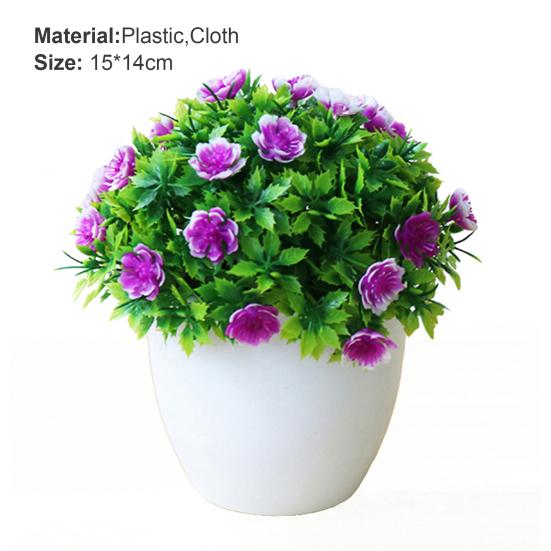 Искусственный цветок в горшке, яркий декор, реквизит, яркий цветок бонсай для дома