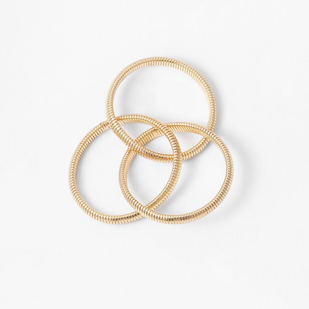 Эластичный браслет из нержавеющей стали, простой дизайн, спиральный браслет, модный винтажный браслет для женщин и девочек