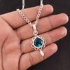 Natural Apatite Elegant Best Friend Gift Wedding Unique Pendant Sterling Silver PP-4-11