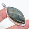 Подвеска из стерлингового серебра 925 пробы с лабрадоритом ручной работы 2,36 дюйма t3B58