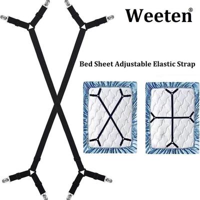 2 шт. удлиненная простыня, регулируемые подтяжки для кровати, ремни с перекрещенными полосками, захваты, эластичные эластичные подтяжки для матраса, пухового одеяла