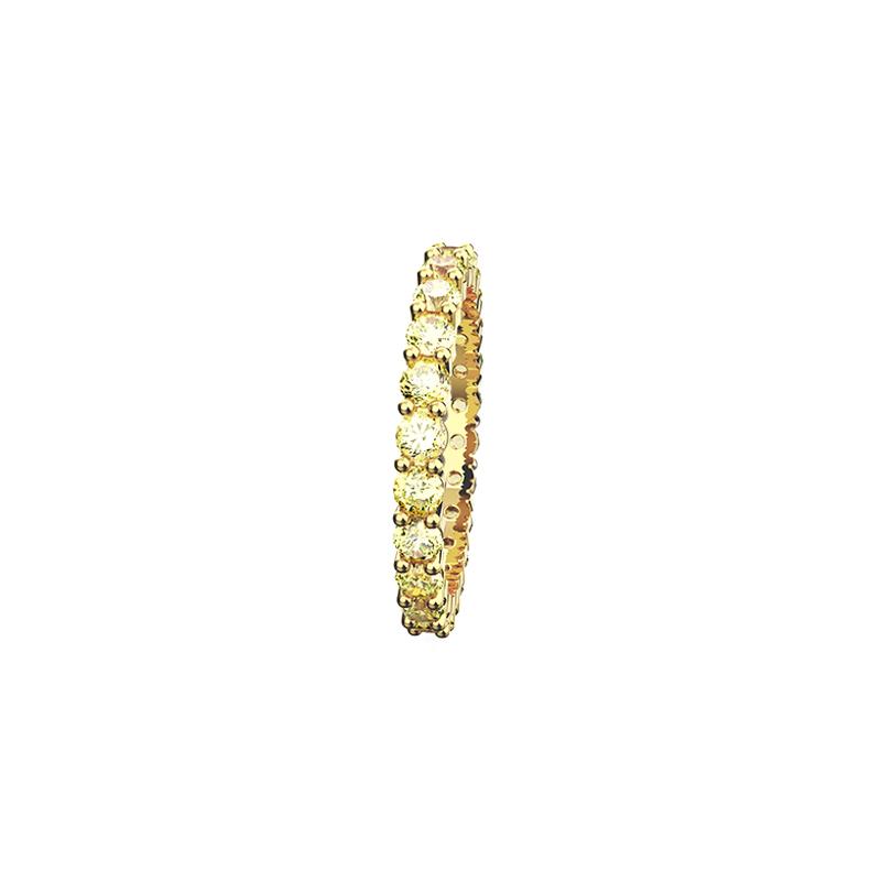 Swarovski Матрица круглая кристаллическая кольцо для женщин золото 60