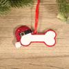 Рождественская подвеска в виде кости, украшение своими руками, кость с рождественской шапкой, праздничный сувенир в форме кости для собак, украшение на рождественскую елку
