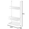 Yamazaki Range Hood Condiment Rack, 3 Tiers, White, Approx. W27.5 x D14 x H57cm, Large Capacity, Includes Plates and Silicone Caps, Product Number: 48