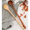SITEDAN Long Spoons (2-Piece Set), Wooden Spoons with Long Handles, 33cm Long, Heat-Resistant, for Stirring, Simmering, and Hot Pots