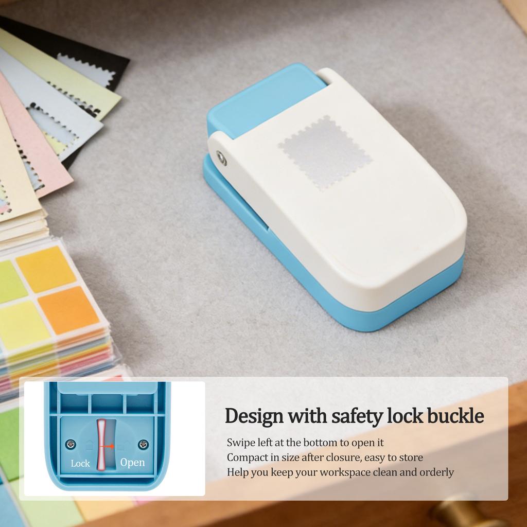 Rectangular Postage Stamp Punch for Paper Crafting Scrapbooking 1X0.8inch Stamp Puncher Handmade Paper Puncher for DIY Card