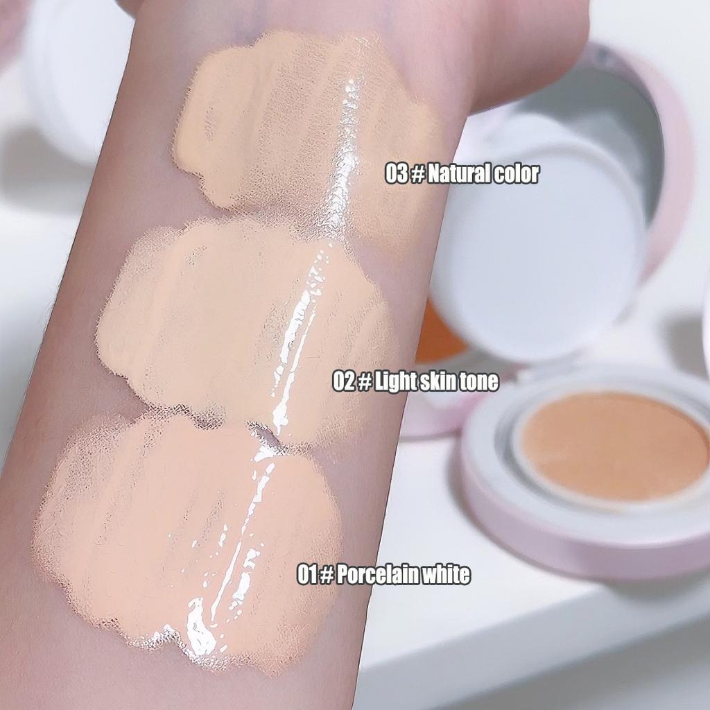 BB Cream Air Cushion Foundation Full Coverage Waterproof Long-lasting Concealer 3 Colors Cushion Compact Face Makeup Base