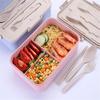 Пластиковый ланч-бокс для микроволновой печи с тремя сетками, герметичный ящик для хранения для мальчиков и девочек, ланч-бокс