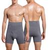 MOMONGA Комплект боксеров с согревающим животик для холодной погоды, спереди плавки, 2 шт., мужские, защита, с отверстием, j1-23 (Грей, Л)