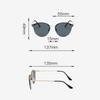 Неполяризованные женские классические солнцезащитные очки «кошачий глаз», модные легкие очки без оправы из металла с антибликовым покрытием для путешествий
