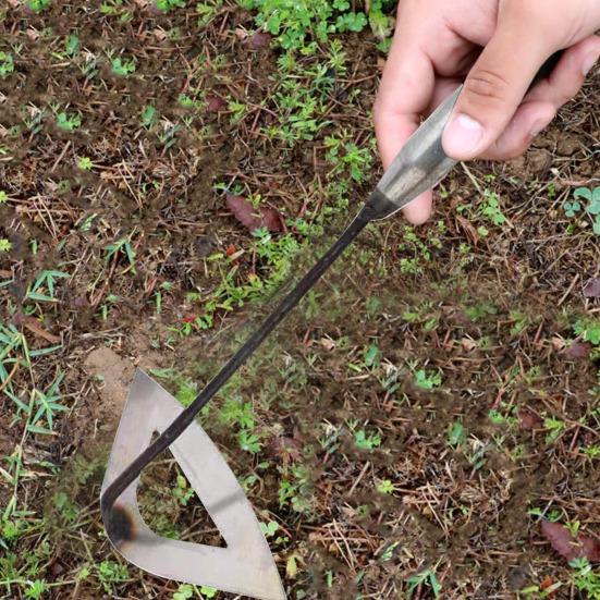 Садовая полая мотыга, артефакт для прополки с ручкой, высокая прочность, нержавеющая, не легко деформируется, широко используемый инструмент для удаления сорняков на открытом воздухе