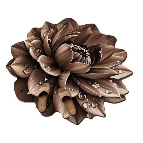 Ковер Yousheng 3D с цветочным рисунком, реалистичный 3D цветочный узор, плюшевый коврик для пола, нескользящий, мягкий бархатный коврик для ванной комнаты, для гостиной, спальни, кухни, прихожей