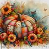 Full Embroidery Eco-cotton Thread 14CT Counted Pumpkin Cross Stitch Kit Decor