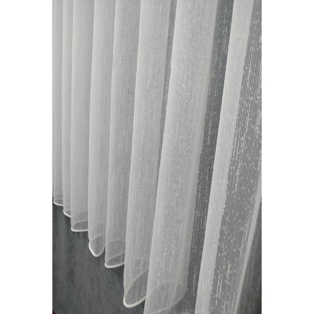 Honeycomb Top Slub Linen Patterned Ultra Draped Patterned Tulle Curtain 1 X 2 Sparse Pleated