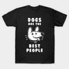 Men Black Print T-shirt Super Large TShirt Dogs-are-the-best-people No-Cut Transfer Paper Print Cotton Tshirt