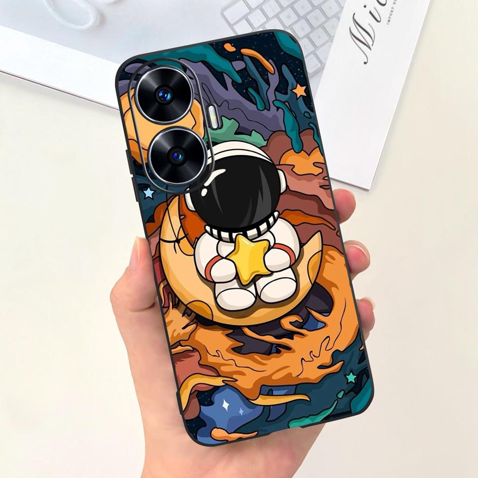 Чехол для Funda OPPO Realme C55 Милый Астронавт Coque Мягкий Силиконовый Задний Чехол для Телефона для Realme C55 RMX3710 C 55 Real me C55 Чехол-Карман