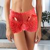 Yousheng Men Sexy High Waist Underwear Mesh Lace Shorts Panties with Bowknot Decor Solid Color High Waist Panties