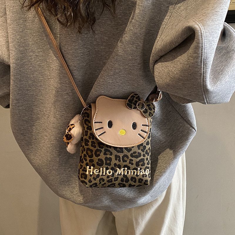 Сумка-мессенджер Hello Kitty женская сумка новый нишевый дизайн милая студенческая сумка для вечеринки сумка для мобильного телефона мини-сумка