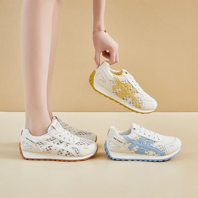 Сетчатые дышащие спортивные туфли женские 2025 новые летние полые маленькие белые немецкие тренировочные туфли универсальные повседневные беговые сетчатые туфли