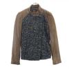Tweed Switching Sheepskin Leather Riders Jacket XXS Brown Etc EDITION Women Used