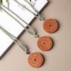 Jujube Wood Carved Mountain Ghost Necklace with Bagua Buckle and Seven Star Coin Pendant