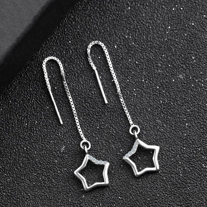 Танциз стерлингового серебра 925 пробы циркон серьги серьги-капли для женщин подарки на свадьбу