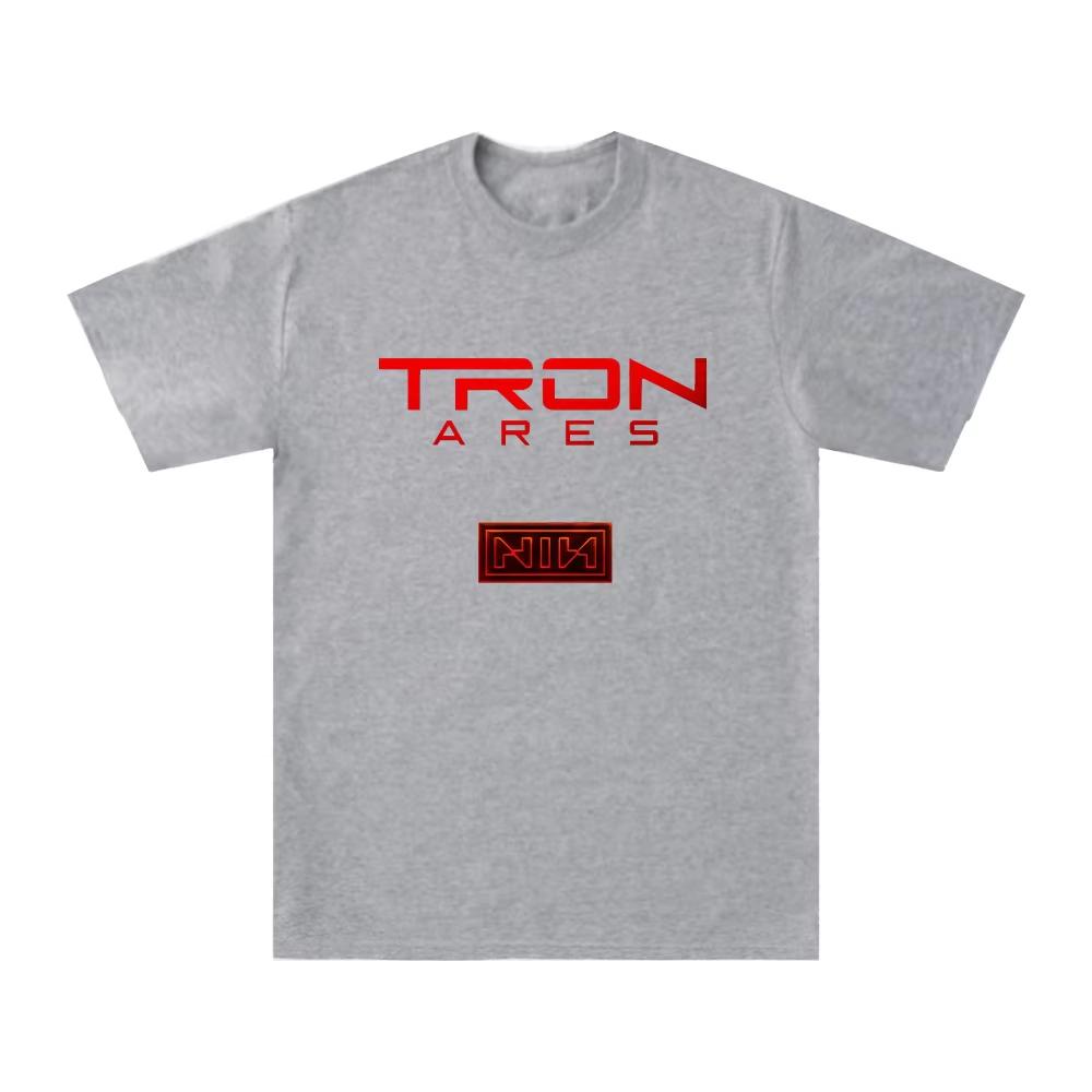 Cotton Comfort Tees Nine Inch Nails Tron Ares Graphic T Shirts Summer Men's Short Sleeve Clothes High Street Hip Hop Streetwears