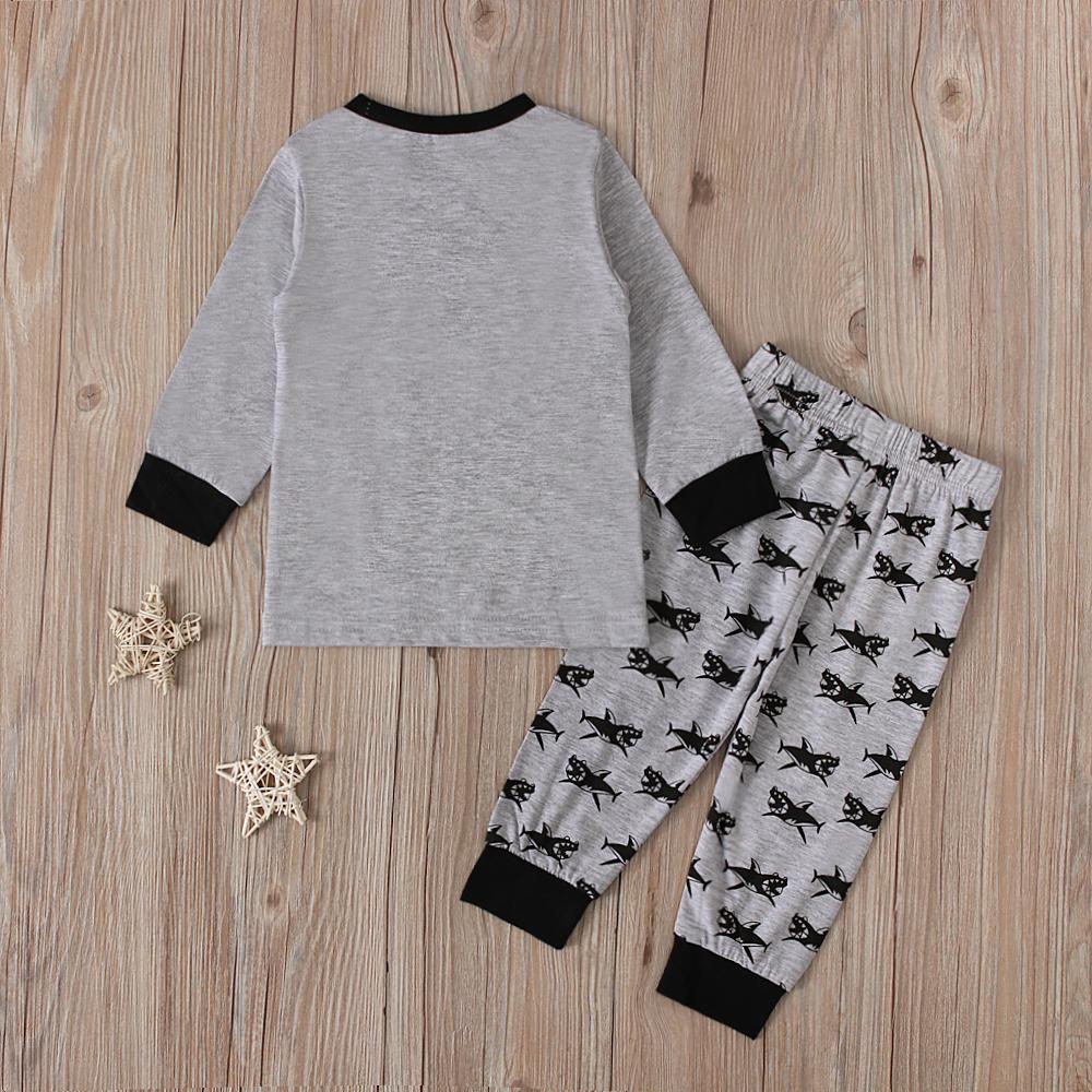 Детские пижамные комплекты с изображением акулы, одежда для сна с акулой для маленьких мальчиков, детская ночная рубашка, пижамы для мальчиков от 1 до 6 лет