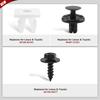 100Pcs Engine Under Cover Retainer Clips for Toyota 90467-07201 90189-06193 90159-60477 Push-Type Fastener Nut Screw Bolt