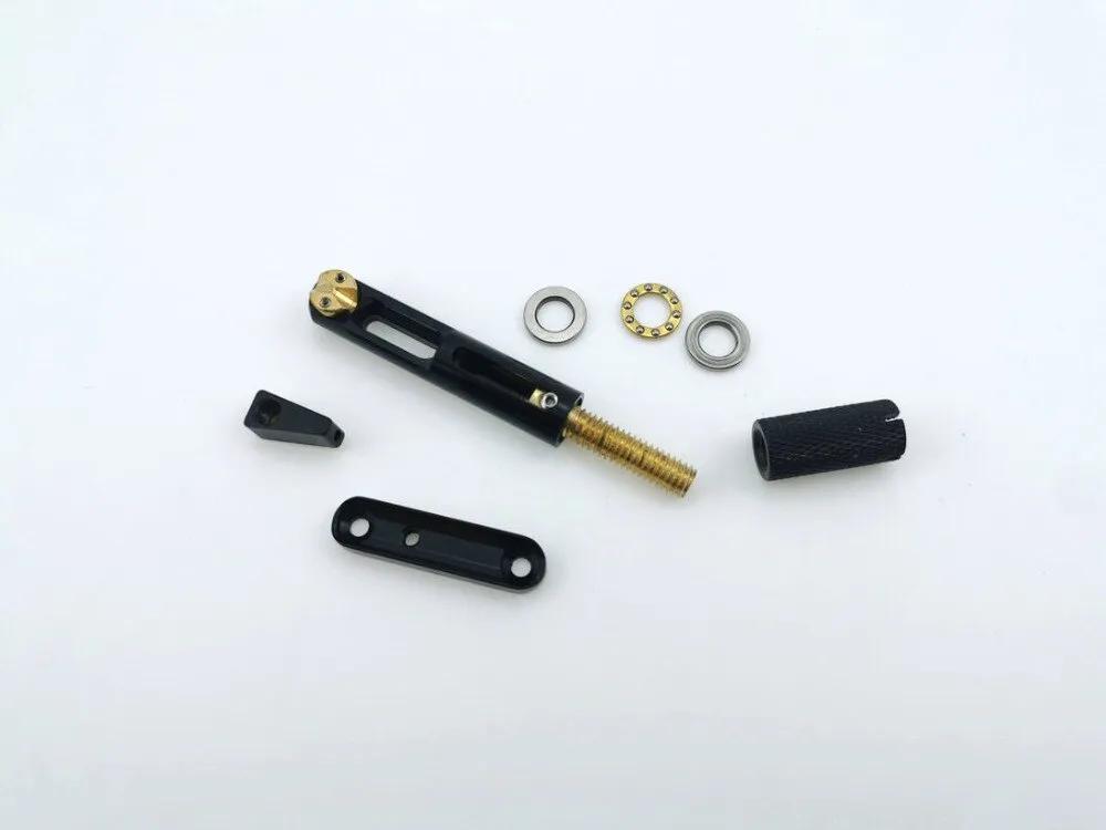 Black single headless guitar bridge Headless fan mode - one fixed brass fan bridge for 6-string electric guitar