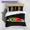 Portugal national football team Pattern Printed 3PCS Bedding Set Soft Skin-Friendly Washable Duvet Cover & Pillowcases Set All Season Bedroom