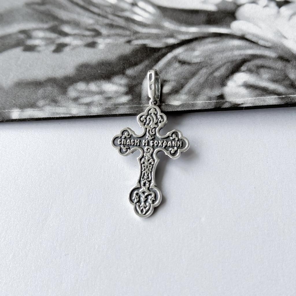 Серебряный крестик без камней (2156659)