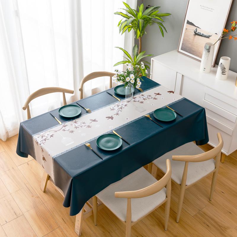 Скатерть и подставка под приборы из утолщенного ПВХ, термостойкая, водонепроницаемая, маслостойкая, не допускающая ожогов