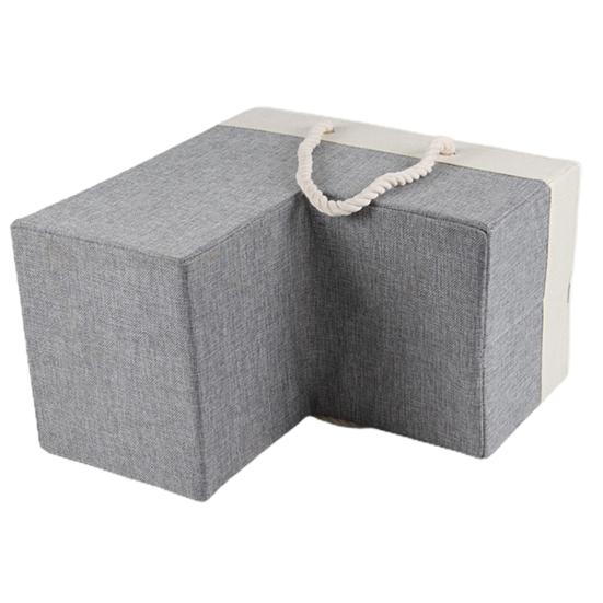 Ручка корзины Большая портативная хлопковая веревка Складная вместимость лестницы Прочная ткань с ковровым покрытием Деревянное покрытие