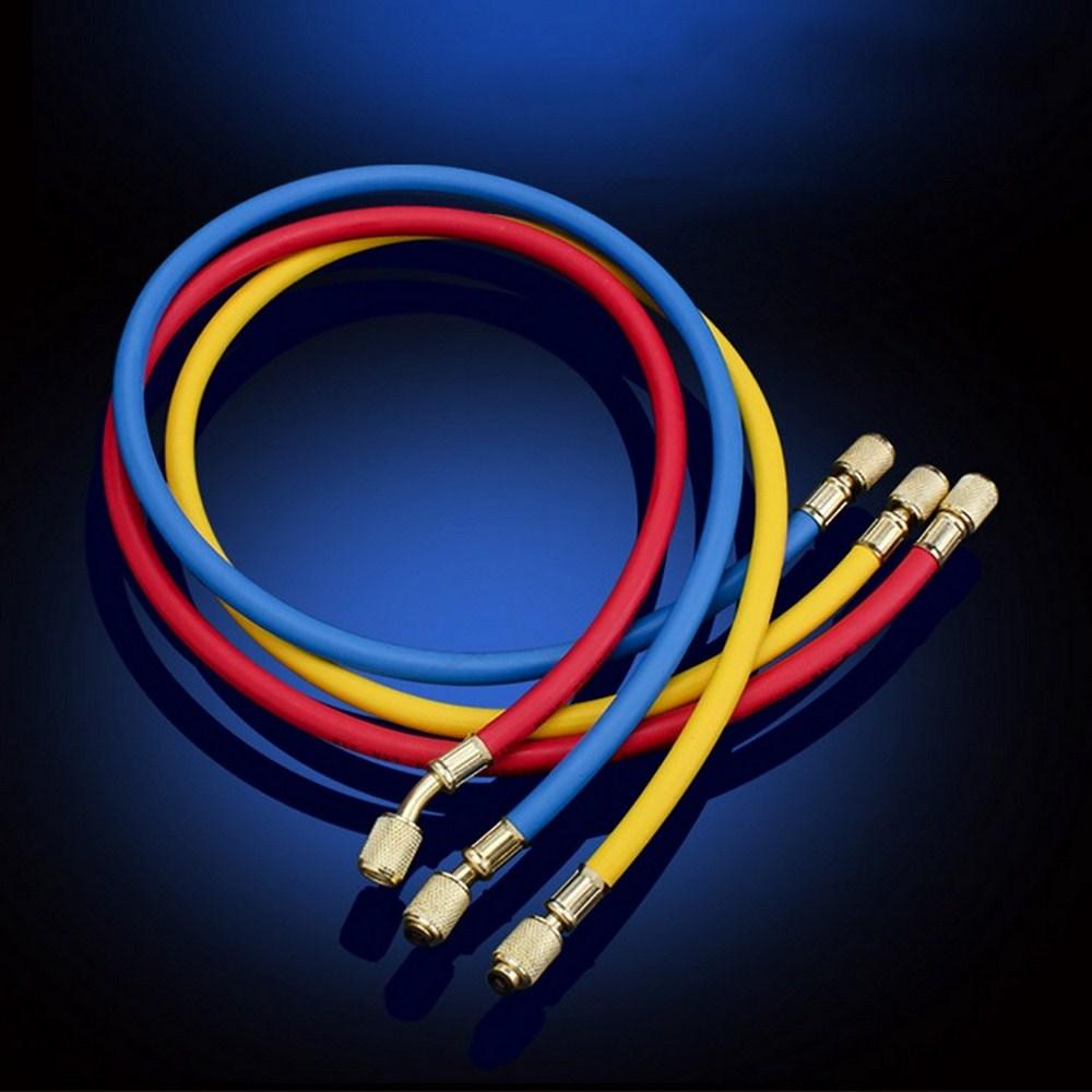 3pcs/set Refrigeration Charging Hoses for R410a R32 Air Conditioner Manifold Gauge Tube Tools Accessories 1M 1.5M 2M