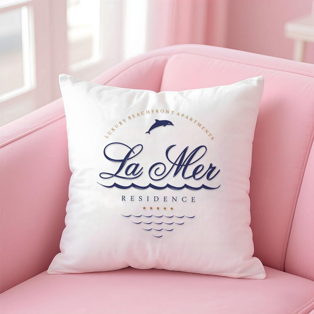L-La M-Mer Cushion Cover Comfortable Reversible Pillow Cover Ideal for Car Sofa Bedroom & Beyond