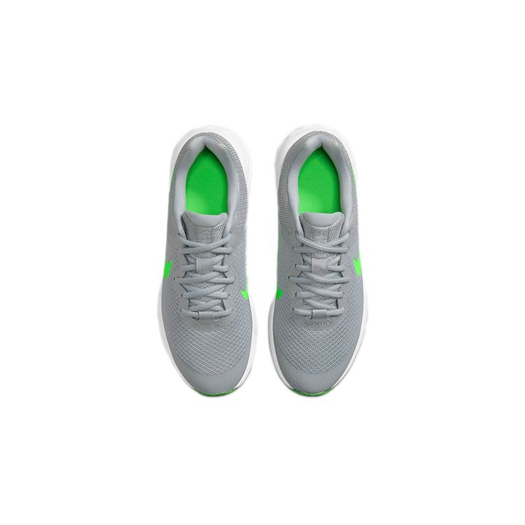 Nike Revolution 6 GS Светло-серый/Зеленый удар Детские кроссовки Темно-серый Хром DD1096-009