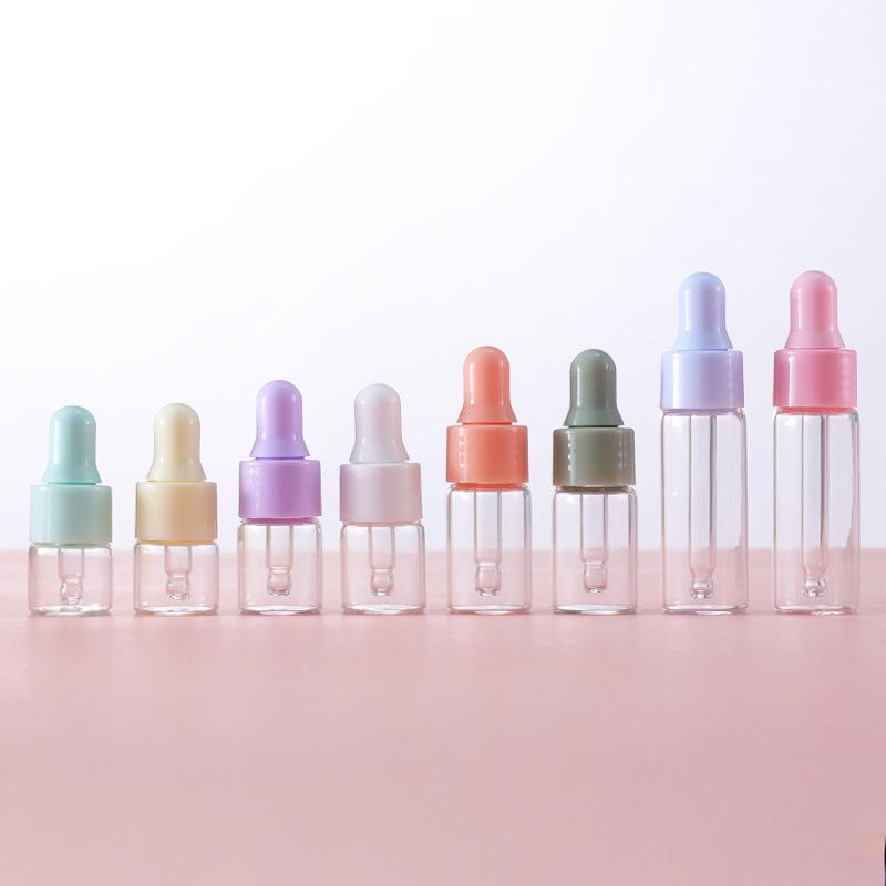 7 шт. портативный многоразовый набор мини-флаконов-капельниц 1/2/3/5 мл пустые стеклянные флаконы для эфирных масел Macaron цветной многоразовый контейнер Diy