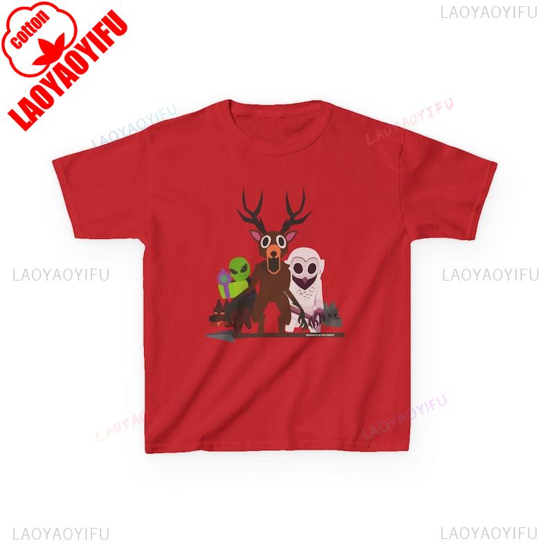 99 Nights in The Forest Inspired Deer Owl and Alien Funny Game Tee Perfect for Nature Lovers Birthday Gifts Halloween Fun Tops