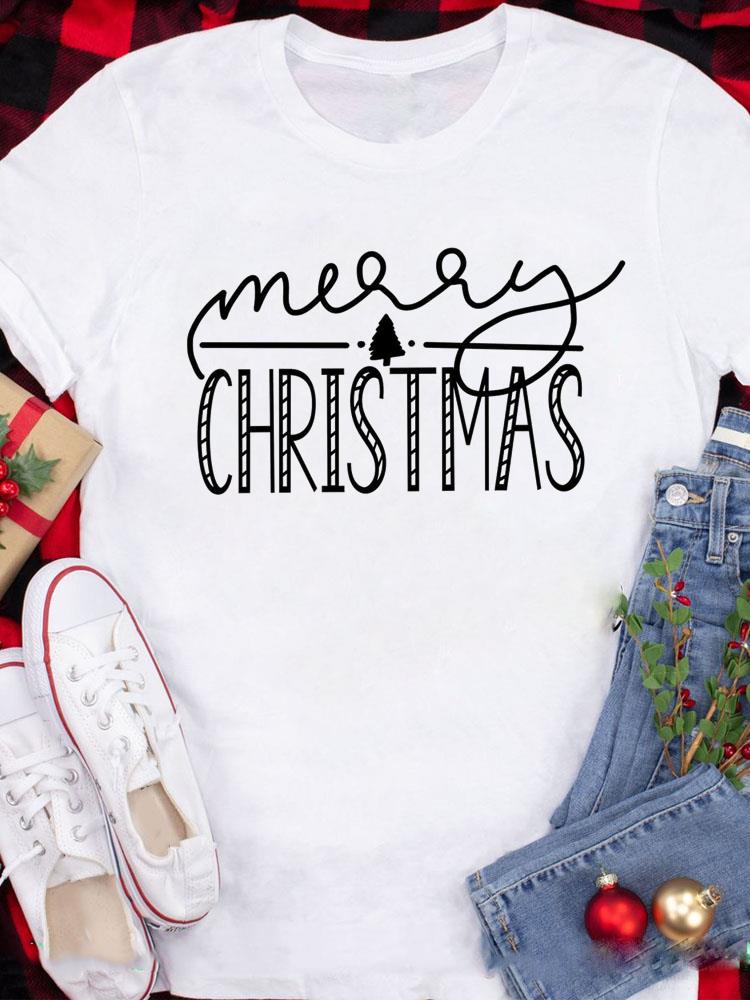 (Азиатский размер) Футболка с принтом в виде елки, милые, в стиле 90-х, с коротким рукавом, модные, с графическим принтом.