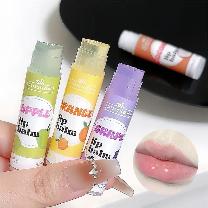 Фруктовый бальзам для губ Зимний увлажняющий крем Масло для губ Стойкий прозрачный натуральный виноградно-клубничный желе Помада Уход за губами Макияж