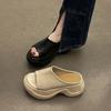 Fashion Women Wedges Platform Slippers Summer New Fashion Peep Toe Shoes Female Casual Thick Bottom Beach Slippers Female Zapatos