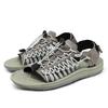 Summer Mens Sandals British Style Casual Leather Outdoor Flat Designer Sandals Comfy Breathable Soft Bottom Beach Walking Shoes