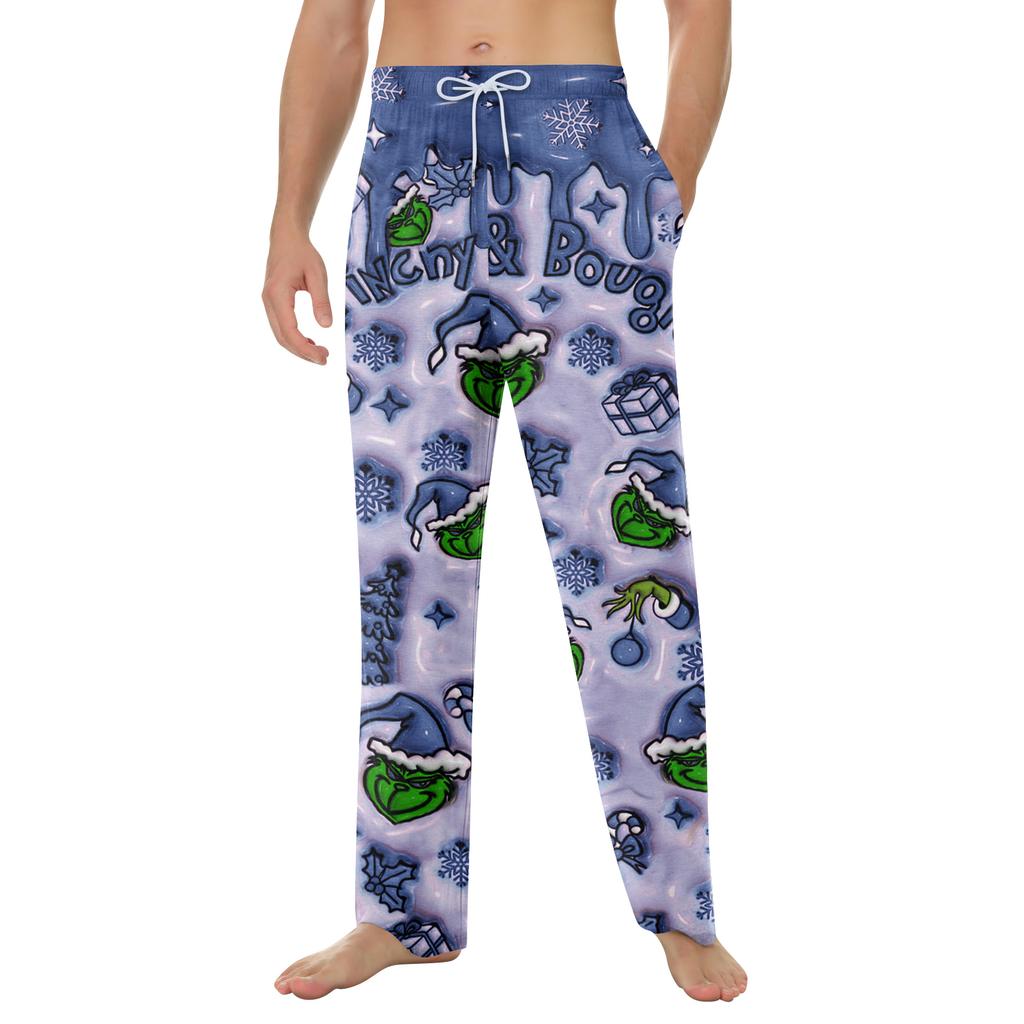 Men's Home Soft Pajama Pants Drawstring With Pockets Casual Sports Pants