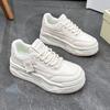 Женские белые туфли, новые осенние студенческие универсальные повседневные туфли Instagram, модные кроссовки на платформе