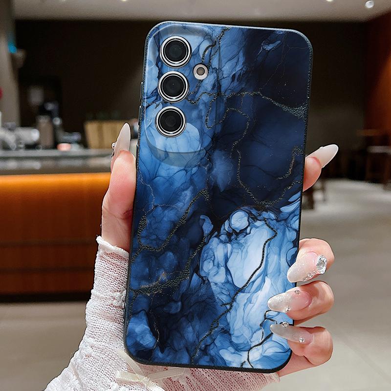Чехол-градиент акварельный мраморный для Samsung S26 Ultra S25 A18 S24 S23 S22 S21 FE A15 A16 A17 A35 A36 A37 A54 A55 A56 A57 Кожаная текстура Мягкая крышка